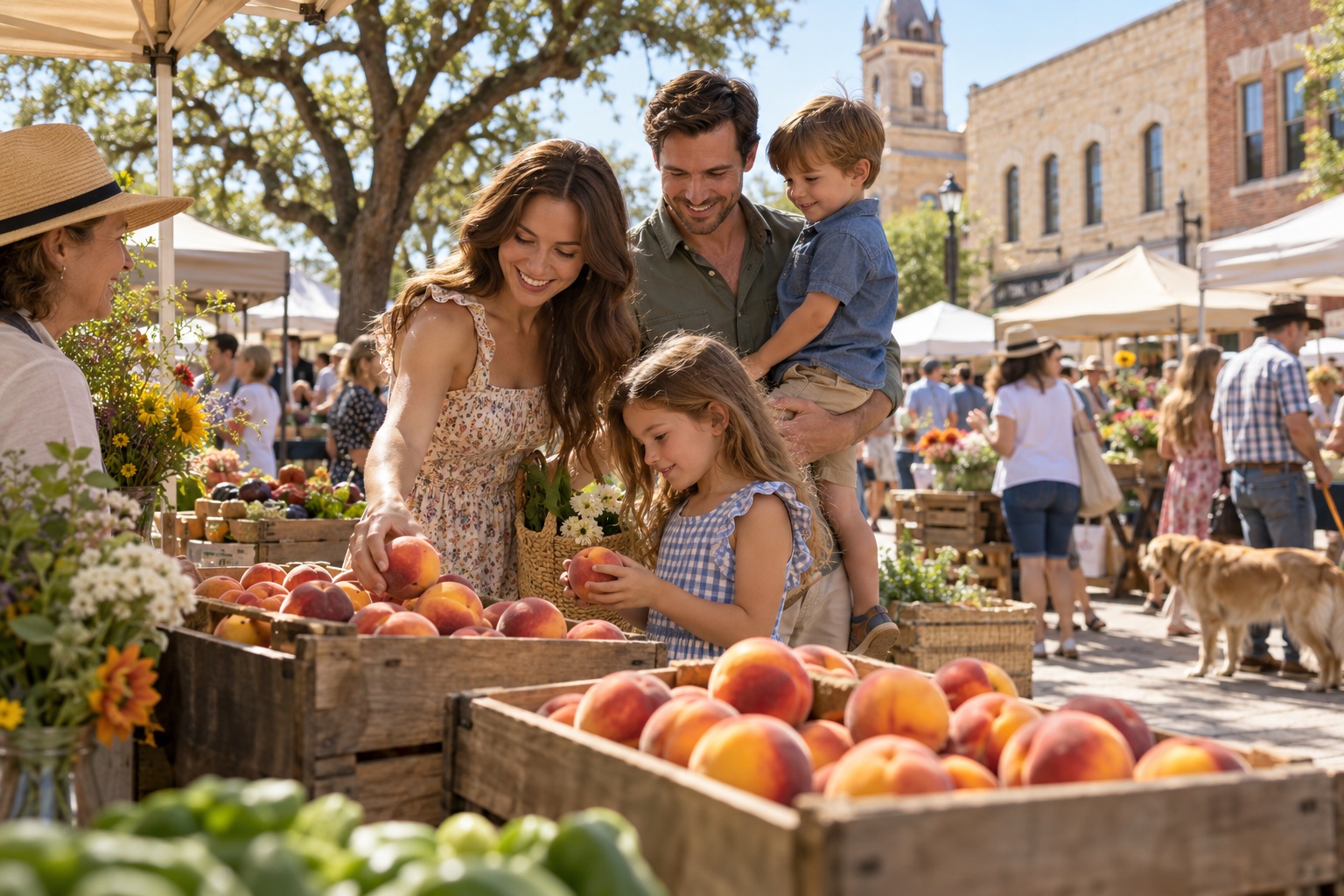 Conceptual Texas farmers market